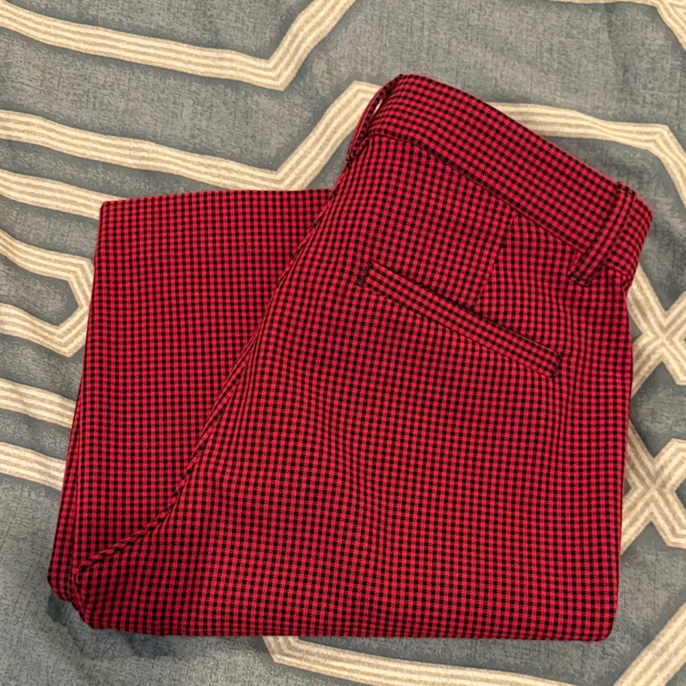GAP Women's Red Checkered Skinny Pants - Picture 7 of 7